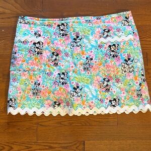 Lilly Pulitzer Colorful Cartoon Print Mini Skirt
